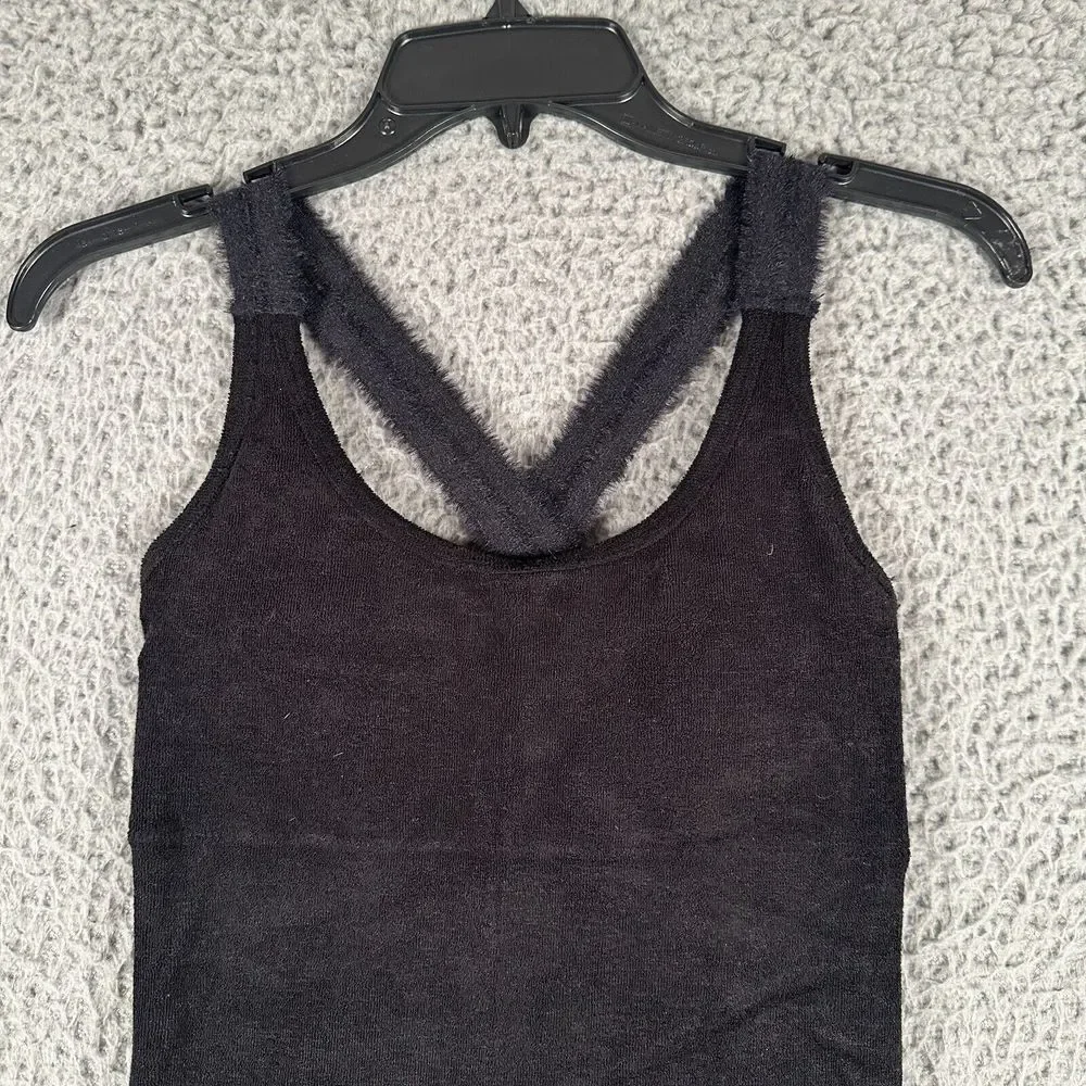 Alo Yoga‎ Seamless Luxe Terry Cuddle Romper Womens XS Black
